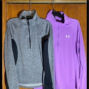 Two for One Under Armour 1/4 Pull Over Columbia 1/4 Zip Pull Over Both Size M